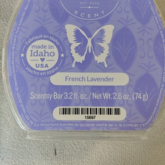 Scentsy French Lavender Wax Bar 15697 Authentic Home Fragrance Melt 3.2 fl oz 74 - Picture 2 of 7